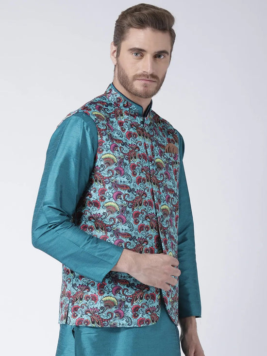 Hangup Men Standard Printed Men's Indian Wear-48APrintedNehru