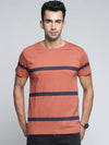 Dillinger Men's Stripes Printed T-Shirt