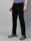 Genips Men's Cotton Stretch Rico Slim Fit Solid Casual Chinos Black Colour