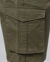 Solid Stretchable Shorts with 6 pockets-Green