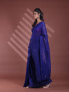 Blue Pure Cotton Soft Saree With Sequined Work-MA59CT06510032