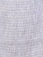 Grey Checkbox Designs Soft Linen Saree With Zari Borders-MA62LN33990024