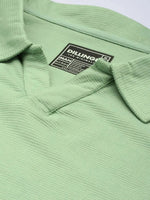 Dillinger Green Solid Regular Polo T-shirt