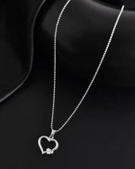 Silver Plated Heart Pandent Chain-VOJ128