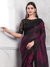 Saree Mall Women's Georgette Magenta Embellished Designer Saree With Blouse Piece-SILVER29005