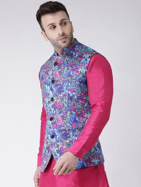 Hangup Men Standard Printed Men's Indian Wear-113APrintedNehru