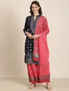 Women Navy Blue Floral Kurta Set-BC-SK-1221-Navyblue