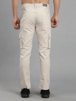 Solid Cargo Pants with 6 pockets-Beige-HC3011-32