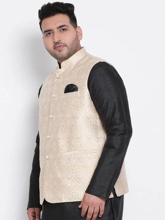 Hangup Men Standard Solid Men's Indian Wear-84A_Jacquard_Nehru1