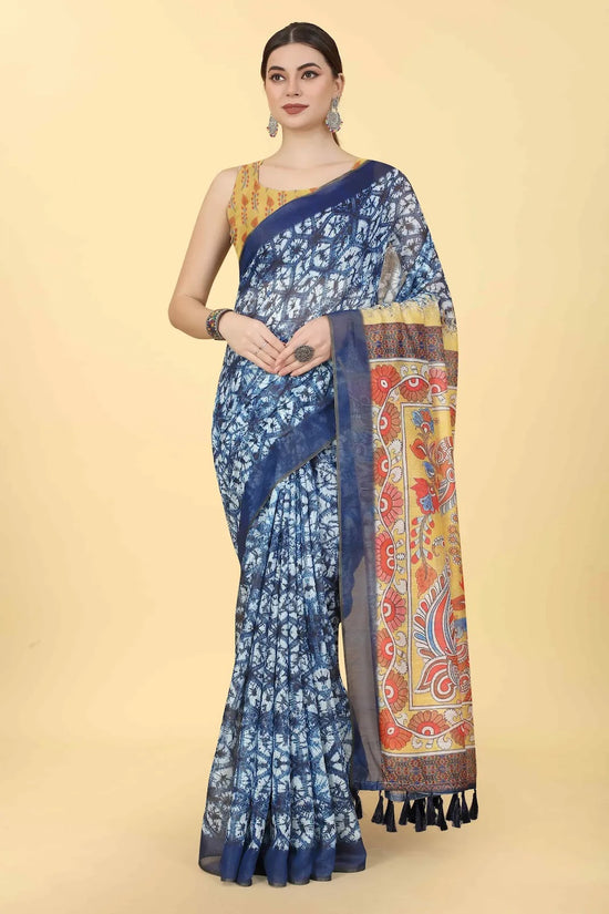 Gentle Hue Drape Saree-SZ-INDIGO-1425