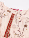 Women's Pink Printed Kurta Set-SKC-3329-Peach