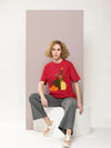 Dillinger Red Graphic Oversized T-Shirt-WMNCR395RED-XS