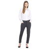 Smarty Pants Women's Cotton Lycra Ankle Length Charcoal Grey Color Formal Trouser