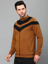 Rigo Color Blocked High Neck Fleece Jacket-SW07221123-L