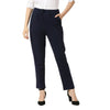 Smarty Pants Women's Cotton Lycra Ankle Length Navy Blue Formal Trouser