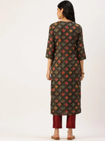 Women's Multi Printed Straight Kurtas-GW-2681-Multi