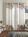 Home Sizzler 2 Piece Digital Print Ethnic Motifs Eyelet Polyester Door Curtains