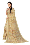 Vimla Women's Beige Crepe Silk Uniform Saree with Blouse-5105_PM