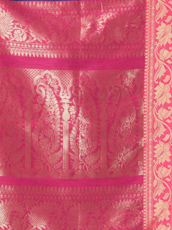 Pink Dual-Tone Tissue Saree With Zari Borders-MA64TIS46610004