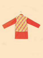 Boys Ethnic Motifs Pure Cotton Straight Kurta & Pyjamas with Nehru Jacket Set