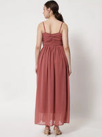 Solid Pink Maxi Dress