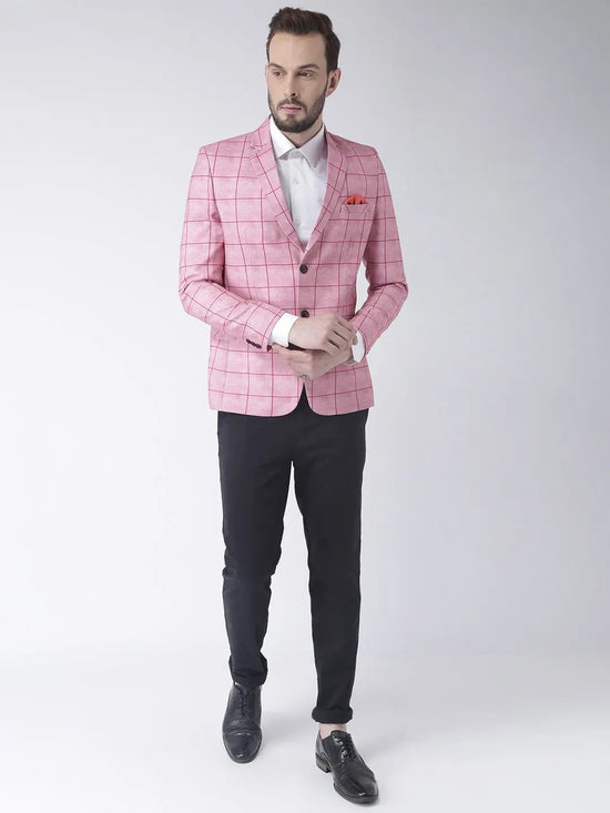 Hangup Men Standard Checkered Men Formalwear-D18CheckBlazer