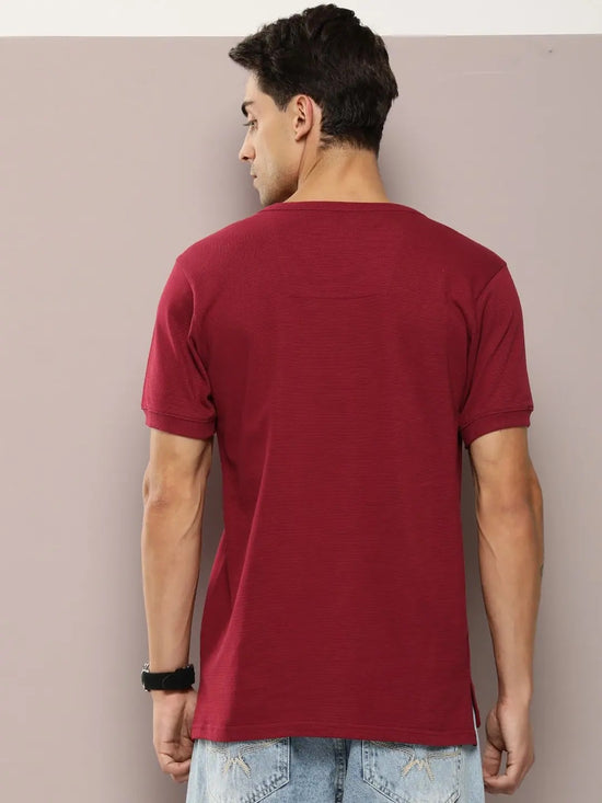 Dillinger Maroon Solid Regular Heney T-shirt