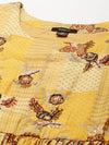 Women's Mustard Printed Kurta Set-SKC-1020-Mustard