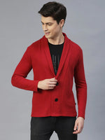 Rigo Shawl Collar Waffle Knit Shrug-LC09221049-L