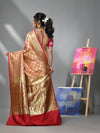 Rose Pink Silk Banarasi Saree With Zari Woven Designs-MA52BSL441050051