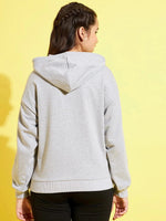 Girls Grey MÃ©lange CALIFORNIA Drop Shoulder Hoodie