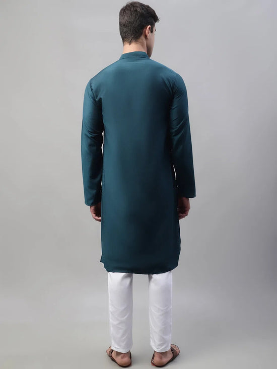 Mirror Work Kurta Pyjama-JOKP-P-693Teal