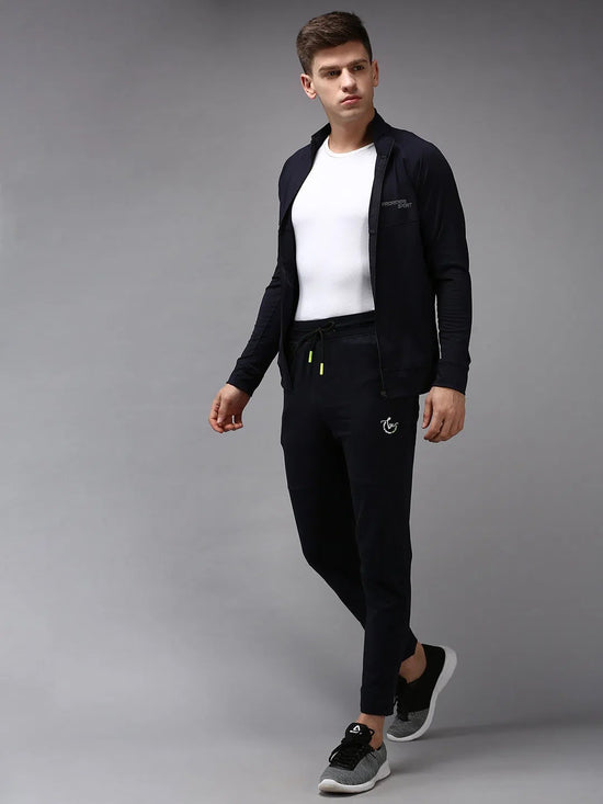 Men Navy Blue Solid Track Pant-TP-1113-Navyblue