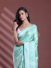 Light Green Silk Soft Saree With Texture Print-MA60BSL01400061