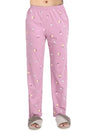 Smarty Pants Women's Cotton Lycra Rose Pink Color Floral Print Night Suit