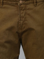 Genips Men's Police Khakhi Cotton Stretch Bahamas Cargo Fit Solid Cargo