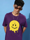 Dillinger Purple Graphic Oversized T-Shirt-DLMOV136GRL-S