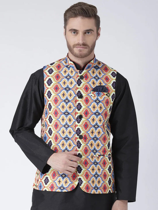 Hangup Men Standard Printed Men's Indian Wear-50APrintedNehru