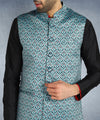 Hangup Men Standard Printed Men's Indian Wear-ST0311259_Blue_PrntNehru