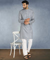 Hangup Men Standard Striped Men's Indian Wear-ST1111293_Grey_Lkurta