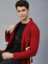 Rigo Shawl Collar Waffle Knit Shrug-LC09221049-L