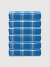 Athom Living Premium  Bath Towel 75 x 150 cm Pack of 6 Waffle Towel,Ultra Absorbent, Quick Dry, and Durable - Ideal for Spa, Gym, and Everyday Use, Blue color-ATZ-BT-7I-C6