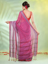 Violet Cotton Soft Saree With Woven Nakshi Borders-MA62CT33660066