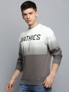 Men Grey Colourblock Casual Sweatshirt-BP-1416-Grey