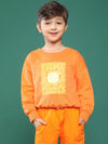 Tales & Stories Orange Printed SweatShirt For Boys