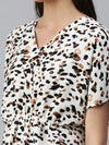 Women's Printed White Top-AE-10278-Whiteblack