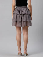 Grey Dobby Skirt