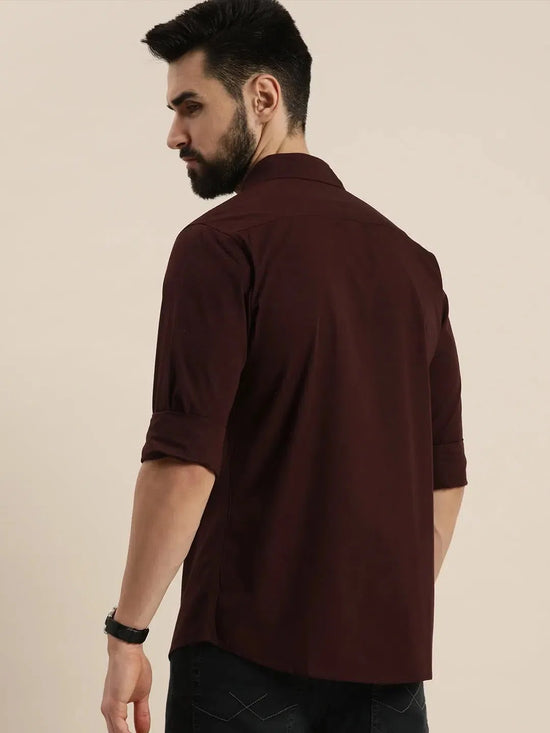 Dillinger Men's Wine Solid Shirt