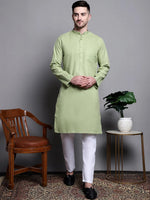 Pure Cotton Kurta with Churidar-JOKP-697Pista