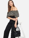 Black Off Shoulder Top-T233901XS